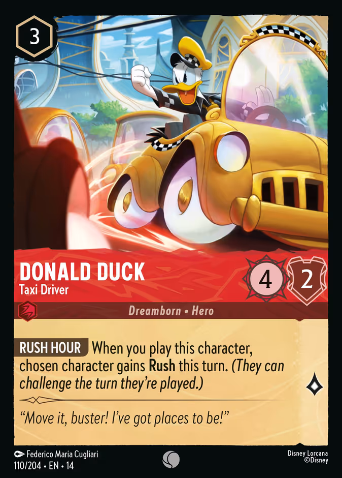 Carta Donald Duck · Taxi Driver
