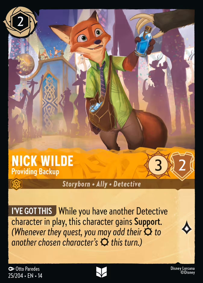 Carta Nick Wilde · Providing Backup