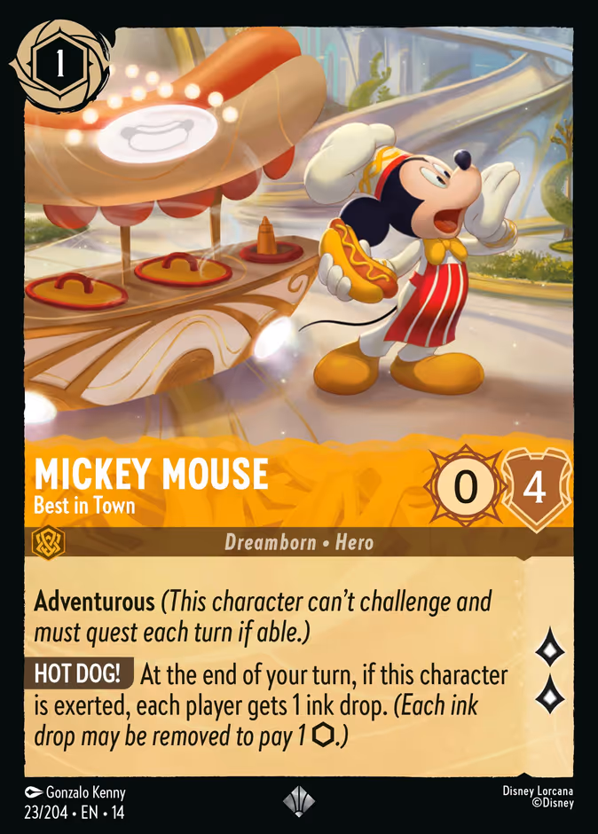 Carta Mickey Mouse · Best in Town