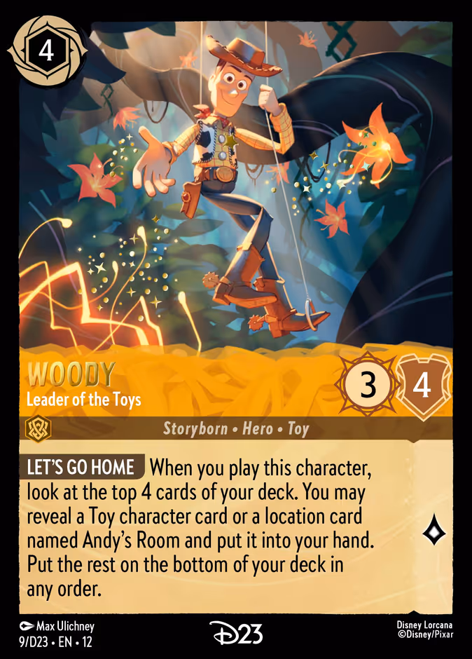 Carta Woody · Leader of the Toys