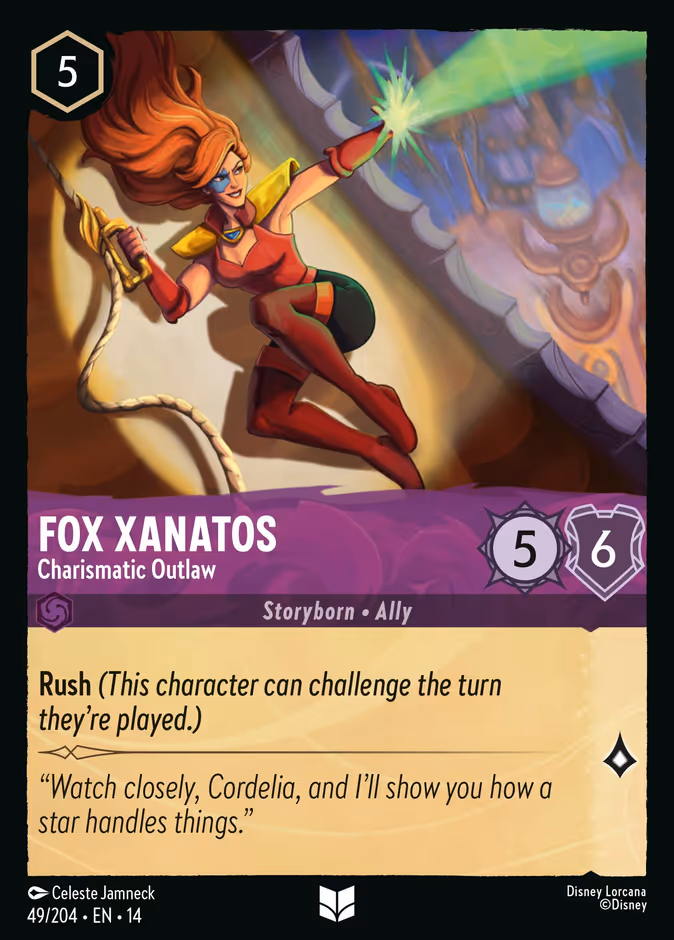 Carta Fox Xanatos · Charismatic Outlaw