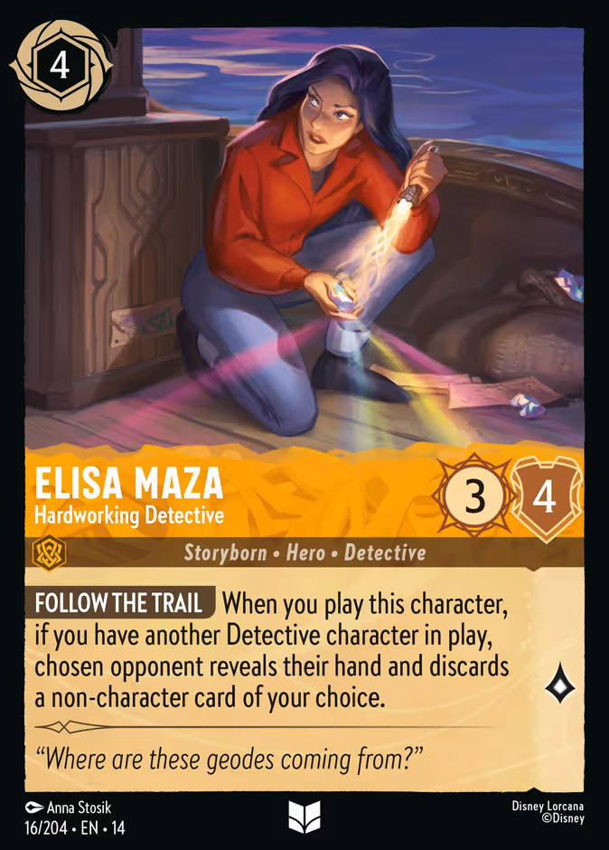 Carta Elisa Maza · Hardworking Detective