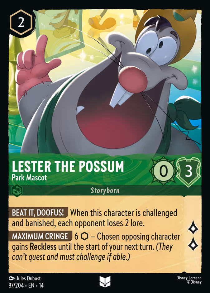 Lester the Possum