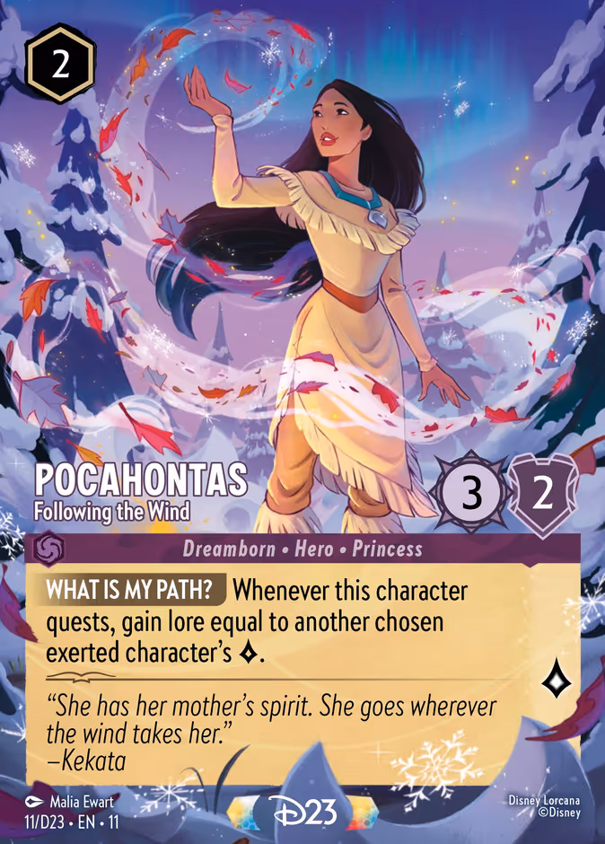 Carta Pocahontas · Following the Wind