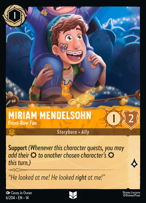 Miriam Mendelsohn — Front-Row Fan