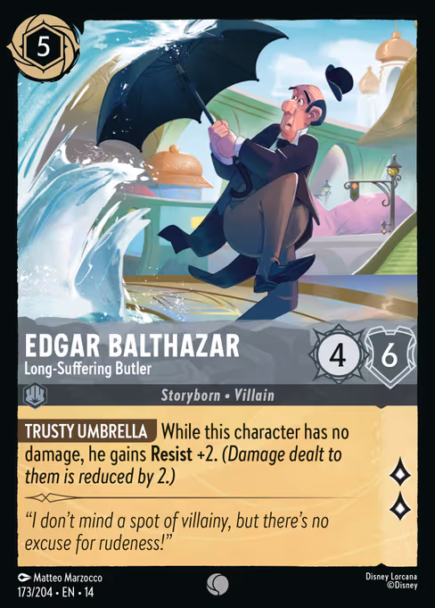 Edgar Balthazar — Long-Suffering Butler