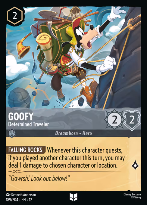 Goofy Determined Traveler
