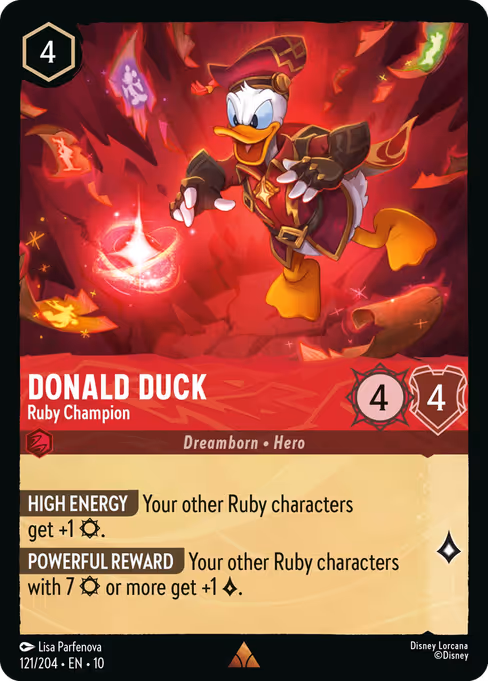 #0121 � Donald Duck - Ruby Champion