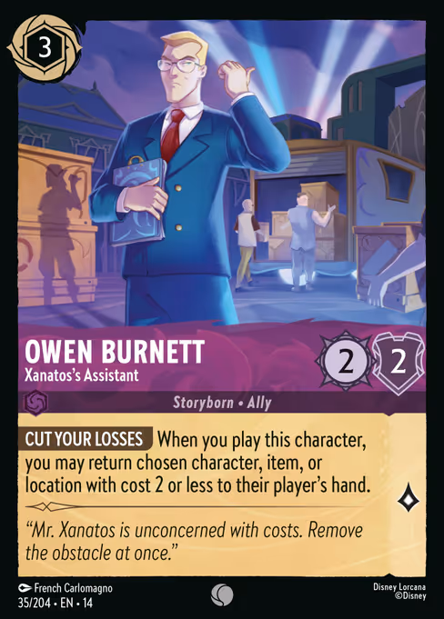 Owen Burnett — Xanatos's Assistant