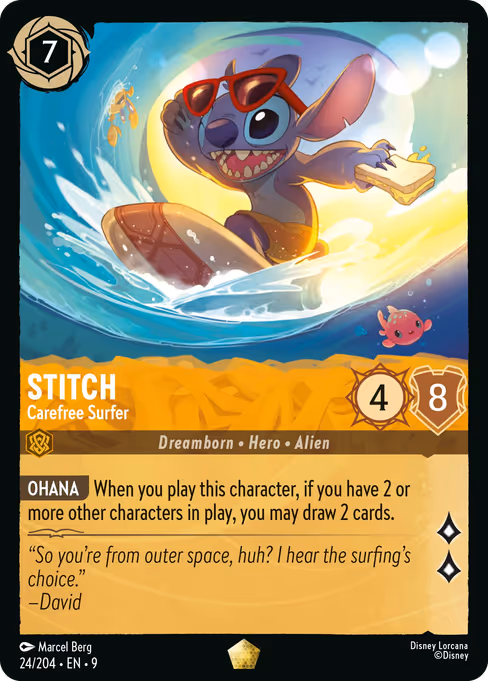#0024  Stitch - Carefree Surfer
