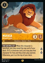 Mufasa Lorcana card