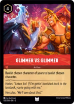Glimmer vs Glimmer Lorcana card
