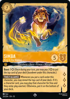 Simba Lorcana card
