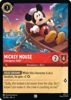 Mickey Mouse Lorcana card