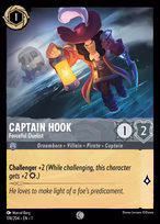Captain Hook Lorcana card