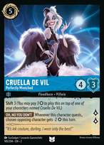 Cruella De Vil Lorcana card