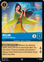 Mulan Lorcana card