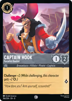 Captain Hook Lorcana card
