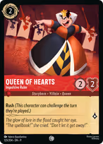 Queen of Hearts Lorcana card