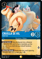Cruella De Vil Lorcana card