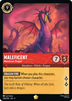Maleficent Lorcana card