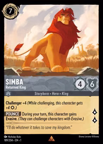 Simba Lorcana card