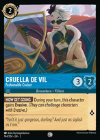 Cruella De Vil Lorcana card