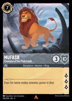 Mufasa Lorcana card
