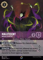 Maleficent Lorcana card