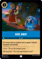 Hide Away Lorcana card