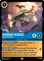 Scrooge Mcduck Lorcana card