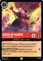 Queen of Hearts Lorcana card