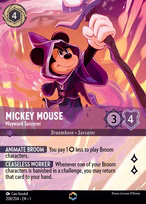 Mickey Mouse Lorcana card