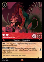 Scar Lorcana card