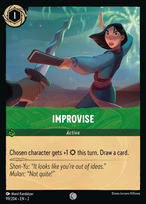 Improvise Lorcana card