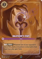 Maleficent's Staff Lorcana card