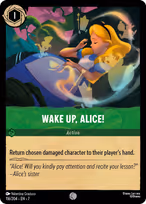 Wake Up, Alice! Lorcana card