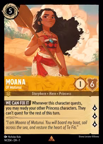 Moana Lorcana card