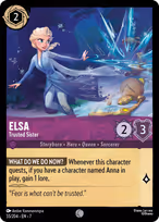 Elsa Lorcana card
