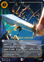 The Sword of Hercules Lorcana card