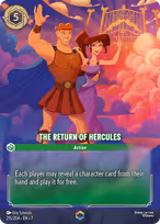 The Return of Hercules Lorcana card