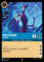 Maleficent Lorcana card