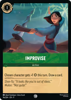 Improvise Lorcana card