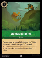Vicious Betrayal Lorcana card