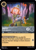 Dopey Lorcana card
