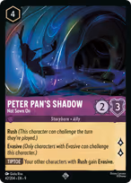 Peter Pan's Shadow Lorcana card