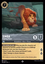Simba Lorcana card