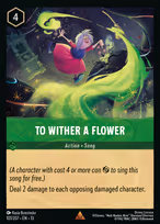 To Wither A Flower