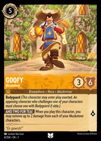 Goofy Lorcana card