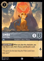 Simba Lorcana card